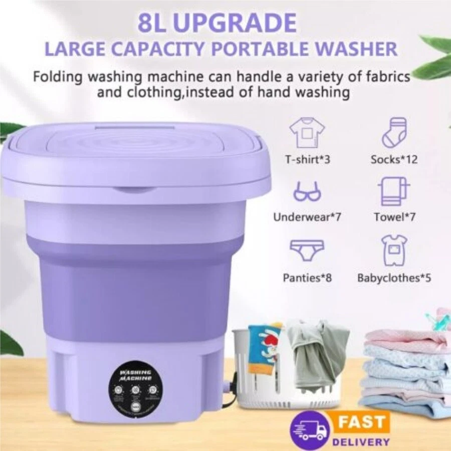 ✅ Portable Washing Machine Mini Washer Foldable Wa